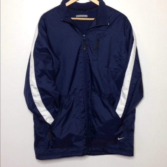Nike Other - VTG Nike windbreaker fleece lined blue jacket M